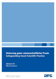 Titelblatt der Denkschrift Gute Wissenschaftliche Praxis der DFG