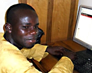 Student at Computer in Tamale