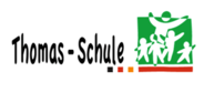 Schrfitzug "Thomas Schule" und ein Bild mit einer Silhoutte von einem Kind auf grünem Hintergrund