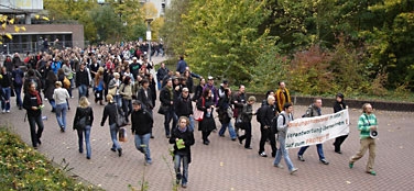 Demo über den Campus am 15.10.2008