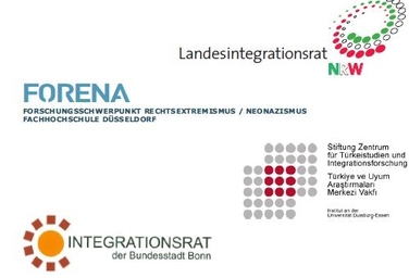 Plakat mit verschiedenen Logos der Ausrichter der Veranstaltung von Forena.
