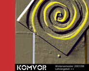 Ausschnitt aus dem Cover des KomVors mit einer gelb-braunen Spirale